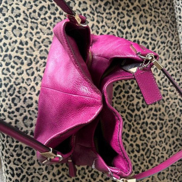 Coach Leather Madison Phoebe Medium Shoulder Bag - Pink - Magenta - Picture 8 of 11